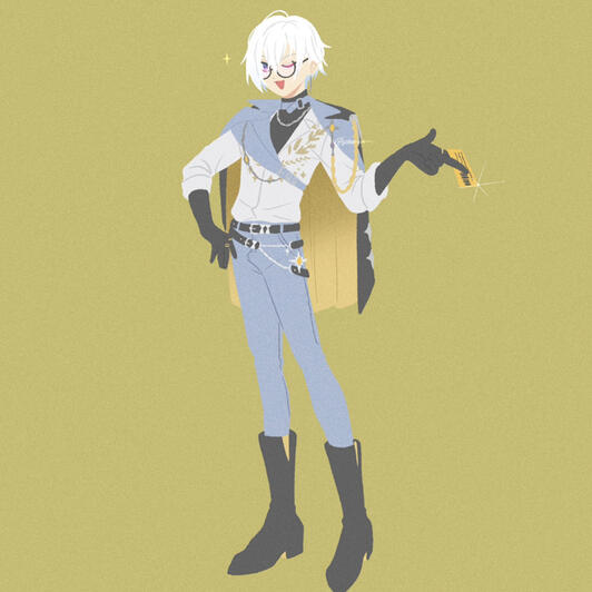 (fanart) Digital without lineart (Painting style) fullbody. In Frame: Kaelix Debonair [NIJISANJI EN]