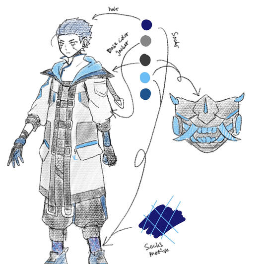 I am also responsible for some Vtuber's initial design. In frame: Aoki Nahato